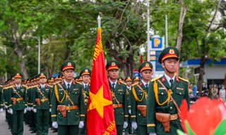 Hải Phòng hợp luyện duyệt đội ngũ và diễu hành kỷ niệm 70 năm Giải phóng thành phố