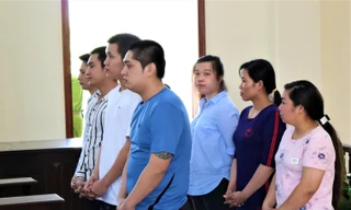 Các bị cáo tại phiên tòa - Ảnh: Kim Hà