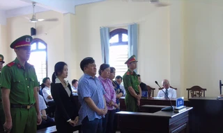 Các bị cáo tại phiên tòa - Ảnh: Kim Hà