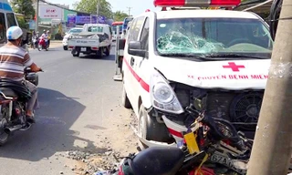 Hiện trường vụ tai nạn. 