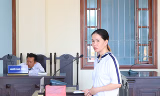 Bị cáo Trang tại phiên tòa - Ảnh: Kim Hà