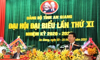 Ông Võ Văn Thưởng - Ủy viên Bộ Chính trị, Trưởng ban Tuyên giáo Trung ương phát biểu tại Đại hội.