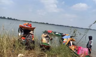 Ngăn chặn 35 người từ Campuchia vượt sông nhập cảnh trái phép