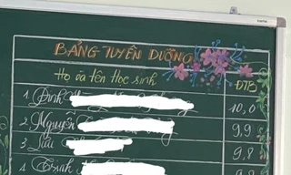 Bảng điểm 'như mơ' của các học sinh lớp 7 ở Cần Thơ