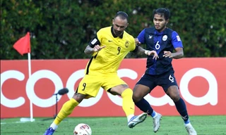 Guilherme de Paula trong trận Malaysia gặp Campuchia ngày 6/12