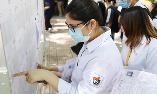 Thí sinh tham dự kỳ thi tốt nghiệp THPT 2021, đợt 1. Ảnh: DƯƠNG TRIỀU.