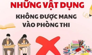 Inforgraphic: Những vật dụng không được mang vào phòng thi