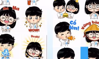 Sinh viên trải nghiệm bộ GIF ‘Chào Đại hội XI’