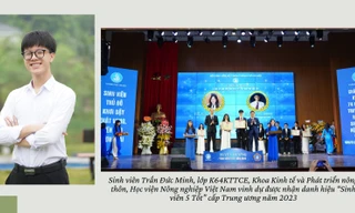 Thủ lĩnh sinh viên Học viện Nông nghiệp Việt Nam toả sáng với danh hiệu 'Sinh viên 5 tốt'