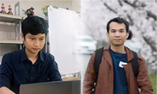 Hai bạn trẻ là Trần Thanh Tuấn và Nguyễn Hữu Đạt.