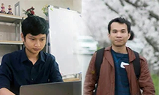 Hai bạn trẻ là Trần Thanh Tuấn và Nguyễn Hữu Đạt.