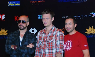 Backstreet Boys tại cuộc họp báo	Ảnh: Trọng Thịnh