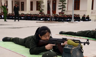 Nữ tân binh tình nguyện nhập ngũ với ước mơ trở thành chiến sĩ Công an nhân dân 