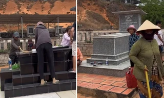 Xác minh nhóm người 'xin đểu' tại nghĩa trang TP Phan Thiết
