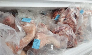 Cả trăm ký thịt heo hết hạng sử dụng chứa đầy trong tủ đông