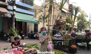 Người dân mua mía với ý nghĩa bác thang cho ông Táo lên trời