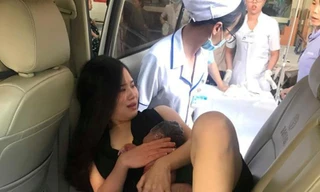 Sản phụ vừa "đẻ rơi" con trên taxi sáng ngày 11/1