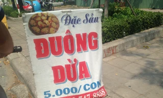 Đuông dừa dù bị cấm vẫn bày bán công khai ở nhiều tuyến đường Sài Gòn