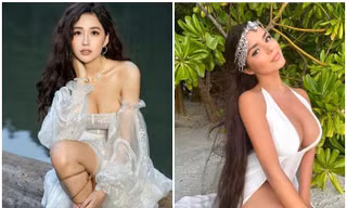Hóa 'nàng thơ' với vòng 1 'bức thở' nhưng Mai Phương Thúy vẫn không hở bạo như Demi Rose