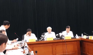 Tổng Bí thư Nguyễn Phú Trọng tại buổi làm việc với Bộ Công Thương sáng 11/7.