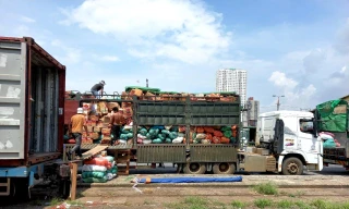 Số nông sản và hàng hoá được tỉnh Sơn La và các lãnh đạo Cục, Vụ của Bộ Công Thương thực hiện để đưa vào TPHCM hỗ trợ người dân vùng dịch