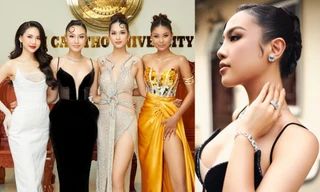 Á hậu Thủy Tiên hội ngộ siêu mẫu Bùi Quỳnh Hoa, đọ sắc cùng Á hậu Thu Thảo