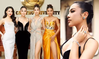 Á hậu Thủy Tiên hội ngộ siêu mẫu Bùi Quỳnh Hoa, đọ sắc cùng Á hậu Thu Thảo
