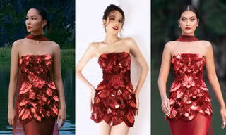 Thanh Thủy khác biệt khi mặc cùng thiết kế với H’Hen Niê và Miss Cosmo 2024