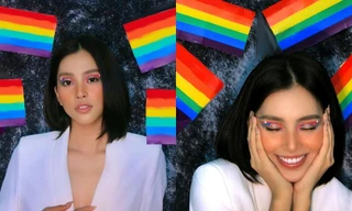 Hoa hậu Tiểu Vy tung bộ ảnh ủng hộ cộng đồng lục sắc nhân Tháng Tự hào