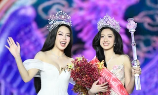 Khoảnh khắc thân thiết giữa Thanh Thủy - Trúc Linh trên sân khấu Hoa hậu Việt Nam 2024