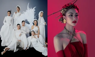 Hoa hậu Xuân Hạnh đọ sắc cùng "hội chị em Hoàn vũ" trong bộ ảnh Tết Giáp Thìn