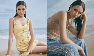 Hoa hậu Xuân Hạnh khoe vẻ đẹp phóng khoáng trong loạt thiết kế của Lê Thanh Hòa