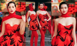 Hoa hậu Tiểu Vy và Lương Thùy Linh có màn catwalk đôi khoe sắc chuẩn "beauty queen"
