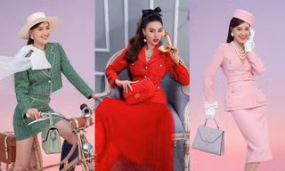 Quý cô xinh đẹp Ninh Dương Lan Ngọc gợi ý cho phái nữ trang phục mùa lễ hội rực rỡ sắc màu