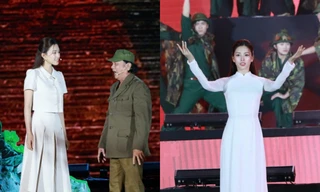 Hoa hậu Tiểu Vy diễn kịch tại Lễ kỷ niệm 50 năm Ngày giải phóng tỉnh Quảng Nam