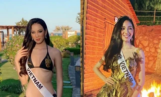 Ái Nhi khoe body "đồng hồ cát" ở đêm Halloween, phần thi bikini của Miss Intercontinental