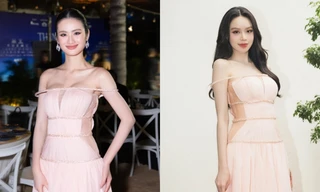 Hai Hoa hậu họ Huỳnh mặc đụng hàng: Thanh Thủy được khen hơn Ý Nhi ở một điểm