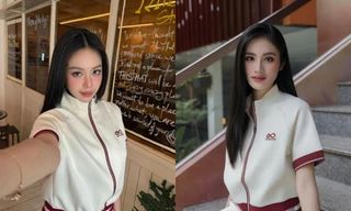 Hoa hậu Thanh Thủy và Ý Nhi như “chị em sinh đôi” khi mặc cùng set đồ thể thao