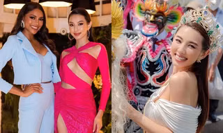 Hoa hậu Thùy Tiên rạng rỡ trên đường phố Peru, đứng cạnh Miss Grand Peru 1m82 vẫn nổi bật
