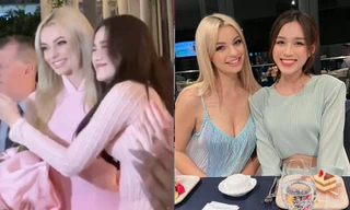 Hoa hậu Đỗ Thị Hà hội ngộ Miss World Karolina Bielawska, cùng khoe nhan sắc ngọt ngào