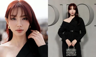 Hoa hậu Thùy Tiên được khen vì đeo phụ kiện đậm chất Việt Nam tại show Dior