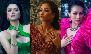 Hoa hậu H’Hen Niê, Phương Khánh, Hương Giang đẹp lộng lẫy trong BST của NTK Linh San