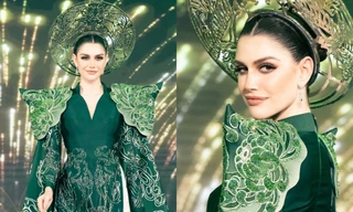 "Hoa hậu đẹp nhất thế giới" Isabella Menin trình diễn áo dài, catwalk có như kỳ vọng?