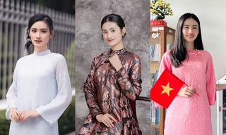 Hoa hậu Ý Nhi mặc tới 30 mẫu áo dài trong vòng hơn một tháng