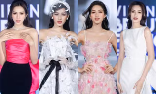 Hoa hậu Đỗ Thị Hà chăm biến hóa phong cách: Quyến rũ nhất là bộ váy "nàng tiên hoa"!