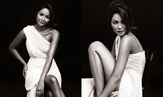 Hoa hậu H’Hen Niê được khen đẹp như nữ thần trong bộ ảnh với gam màu cơ bản đen và trắng