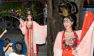 Hoa hậu Khánh Vân hóa thành "chị Hằng", đón Trung Thu sớm cùng các em nhỏ