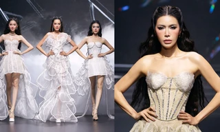 Siêu mẫu Minh Tú, Hoa hậu Lê Hoàng Phương đẹp như cánh hoa trong BST Aura Bloom