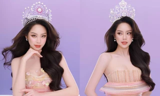 Hoa hậu Thanh Thủy khoe nhan sắc rạng rỡ cùng hai chiếc vương miện danh giá