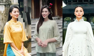 Trang phục đi chùa đầu Xuân của các nàng hậu: Xuân Hạnh, Đỗ Thị Hà nổi bật ở một điểm